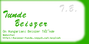 tunde beiszer business card
